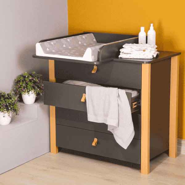 Odnímatelný přebalovací pult Gekko Kids. 60 cm. Tmavě šedá